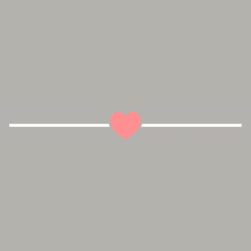 Small heart underlined with line heart line