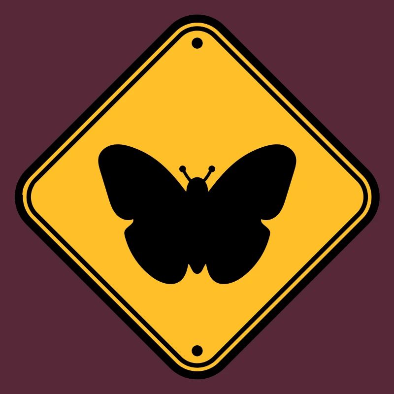 butterfly caution caution note shield zone