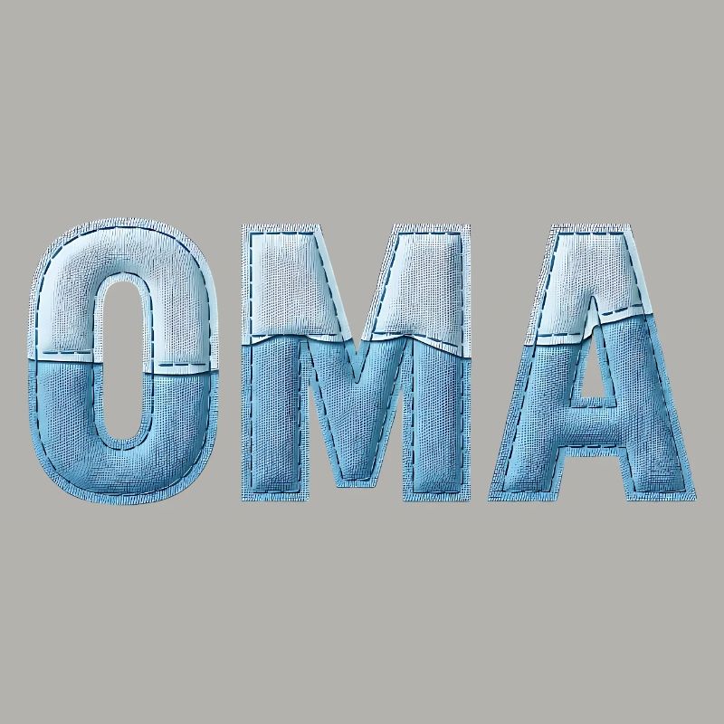 Tendance en patchwork en lettres en denim de grand-mère