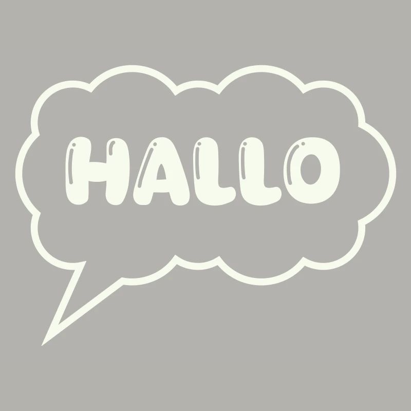 Speech bubble Hello