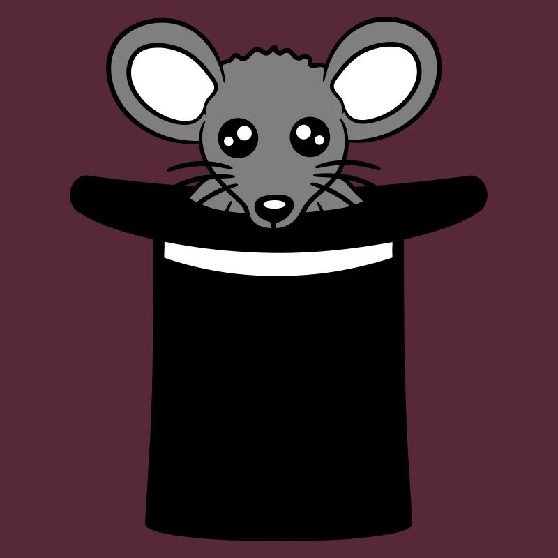 Mouse in Wizard Hat Top Hat Little Mouse Cute