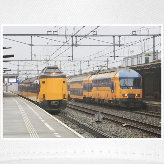 Twee treinen in Deventer