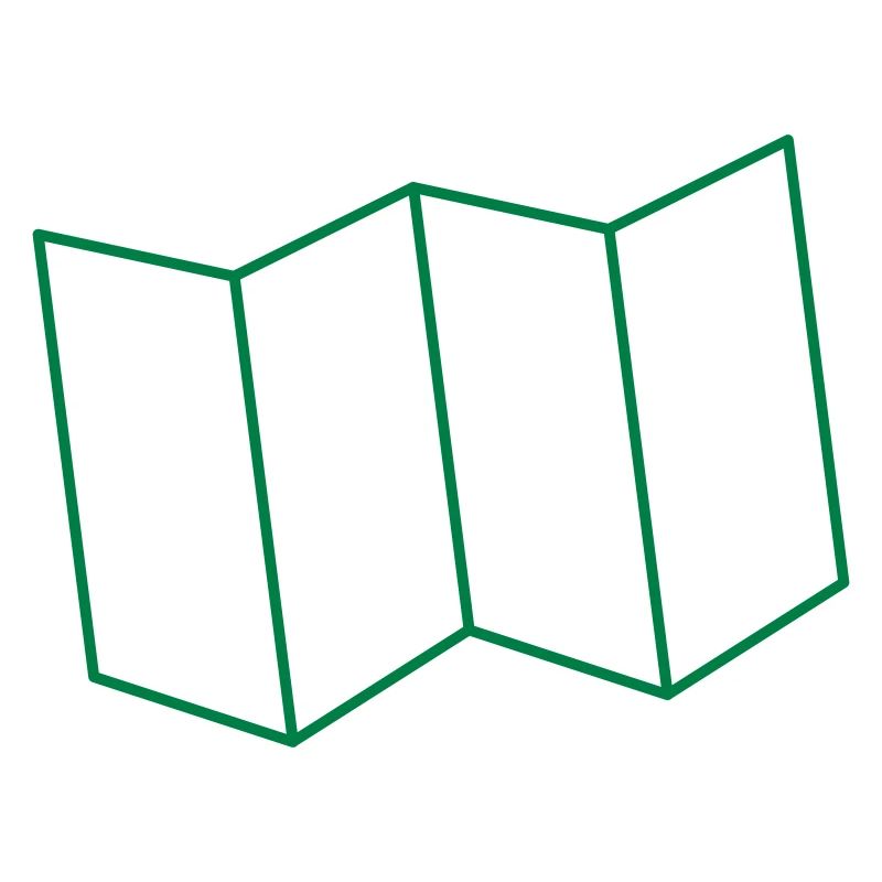 folded map outline folds