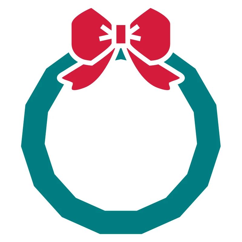Weihnachtskranz mit rotem Band