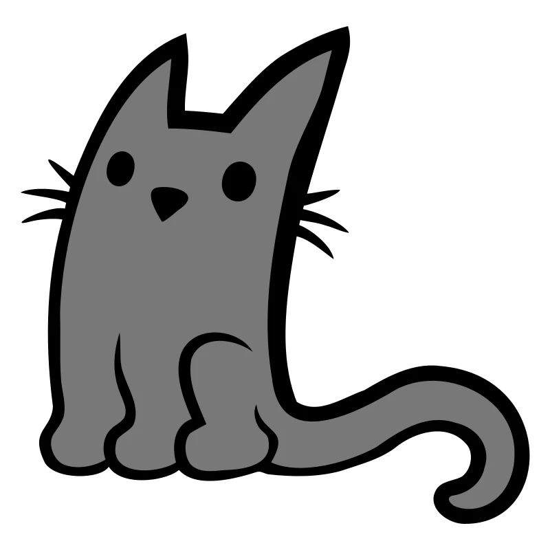 Mignon petit chat gris