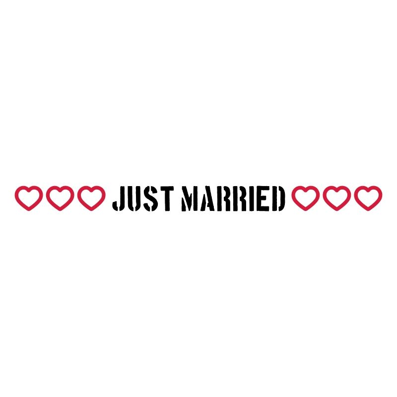 Just Married Hochzeit herzchen