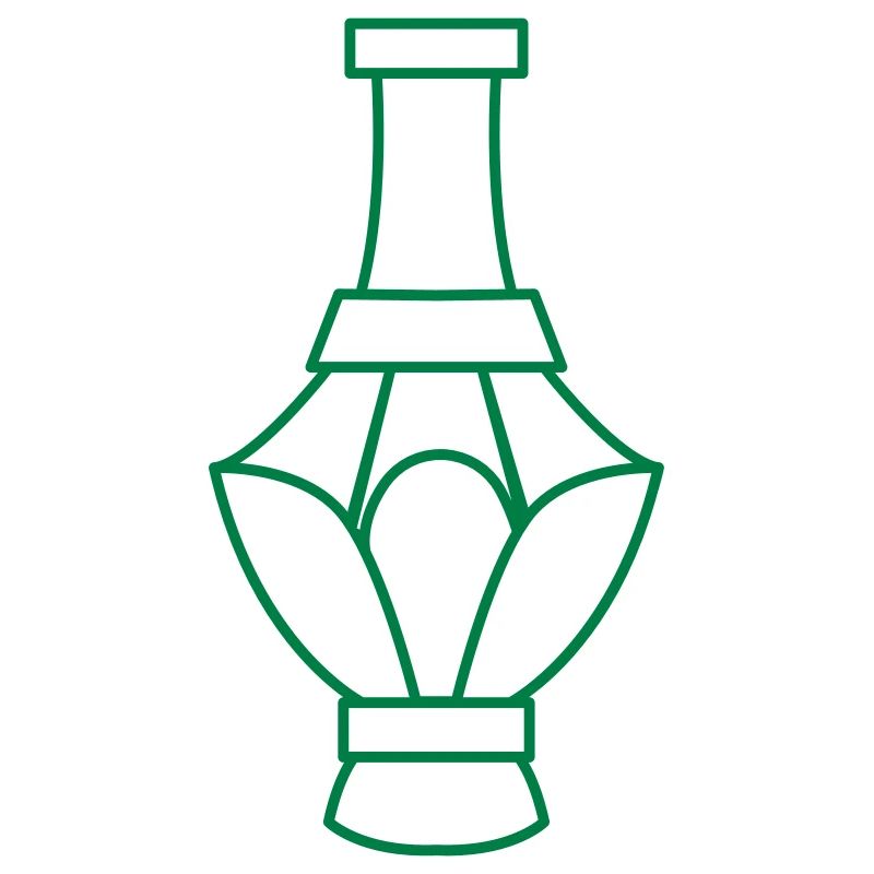 gemeißelte Blumenhaltevase