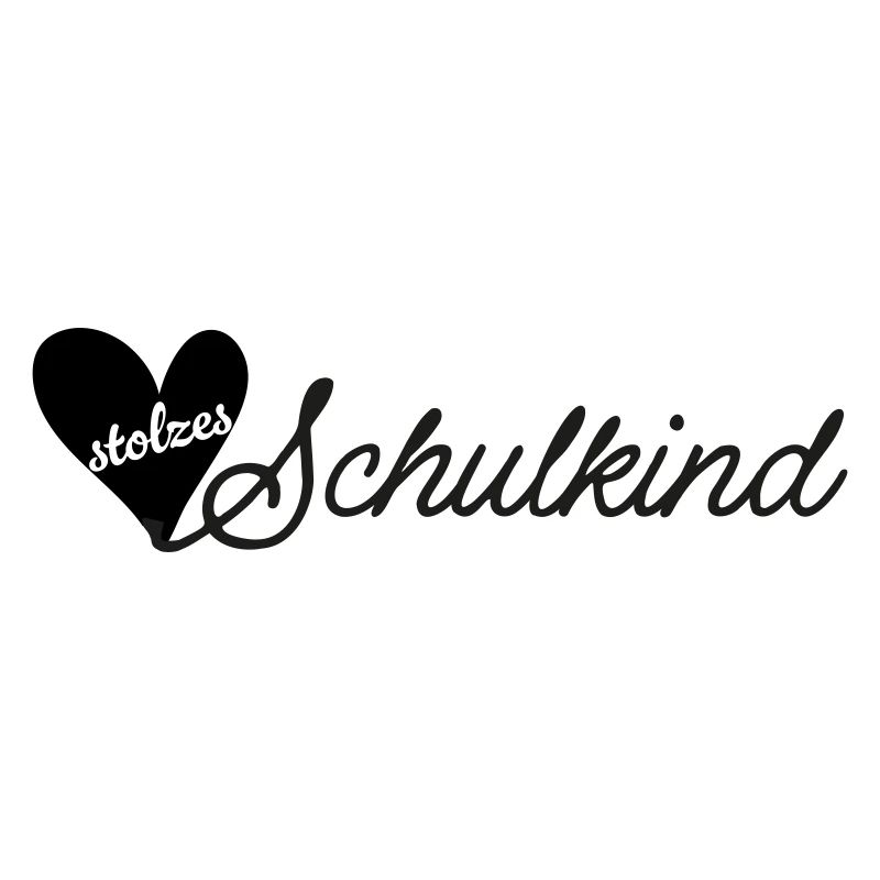 stolzes Schulkind schwarz