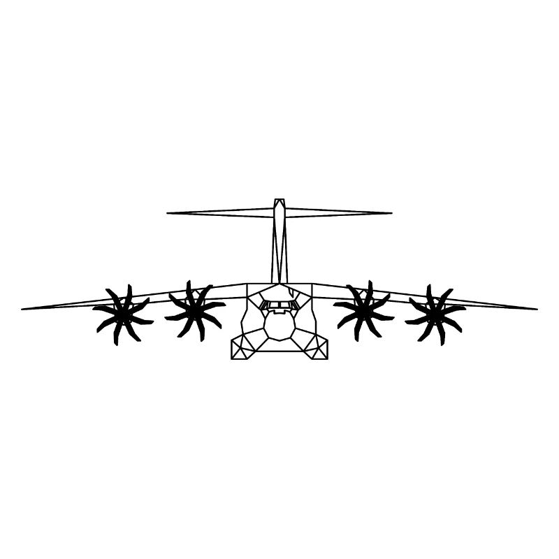 Avion de transport militaire à polygone bas