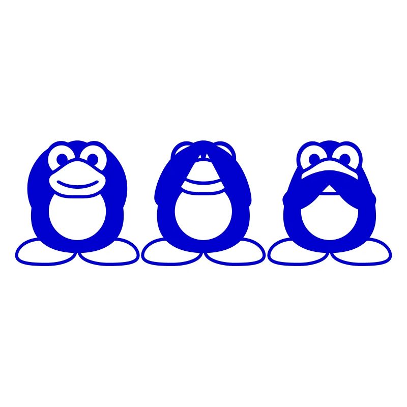 Three wise penguins don't hear anything say team