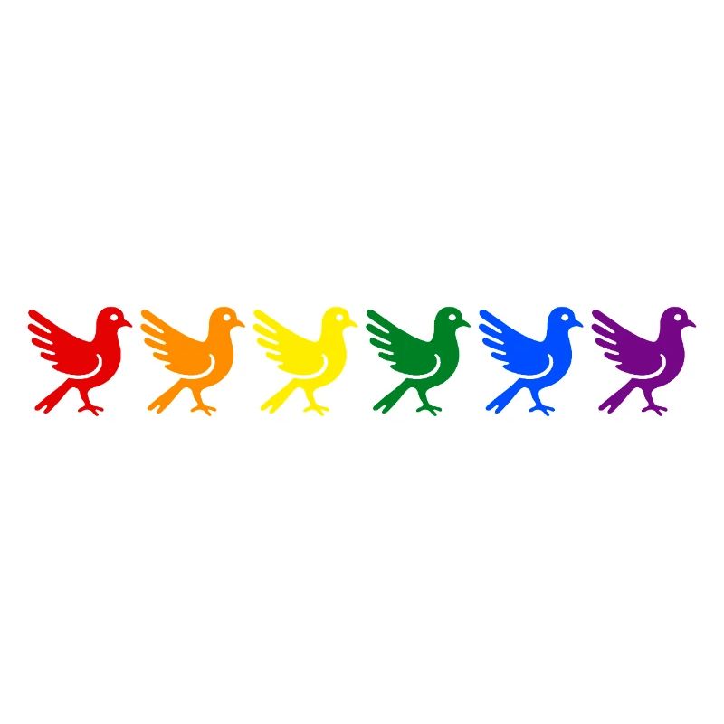 Regenbogen Tauben