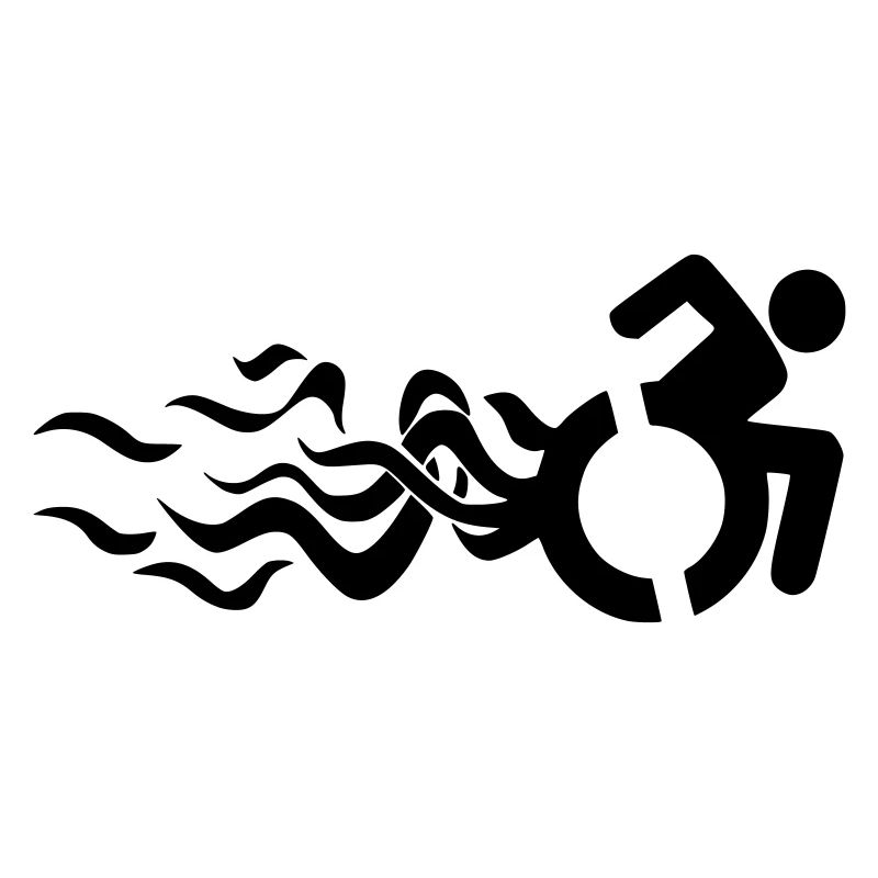 Flammendes Rollstuhlsymbol *