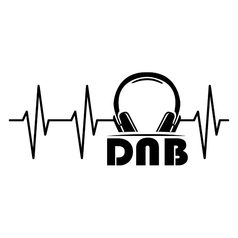 dnb Herzschlag Kopfhörer drum n bass puls Logo