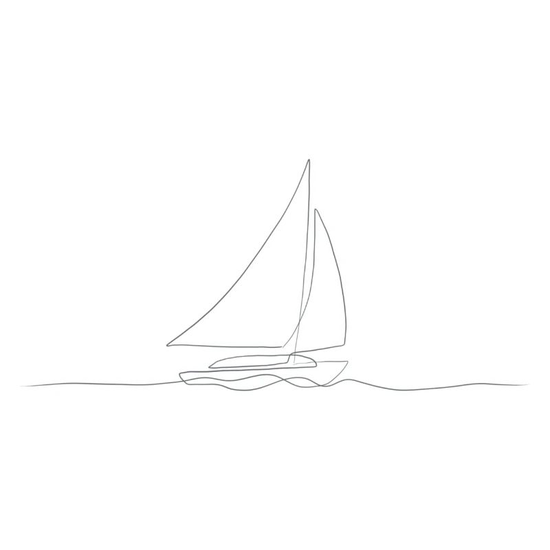 Segelboot lineart