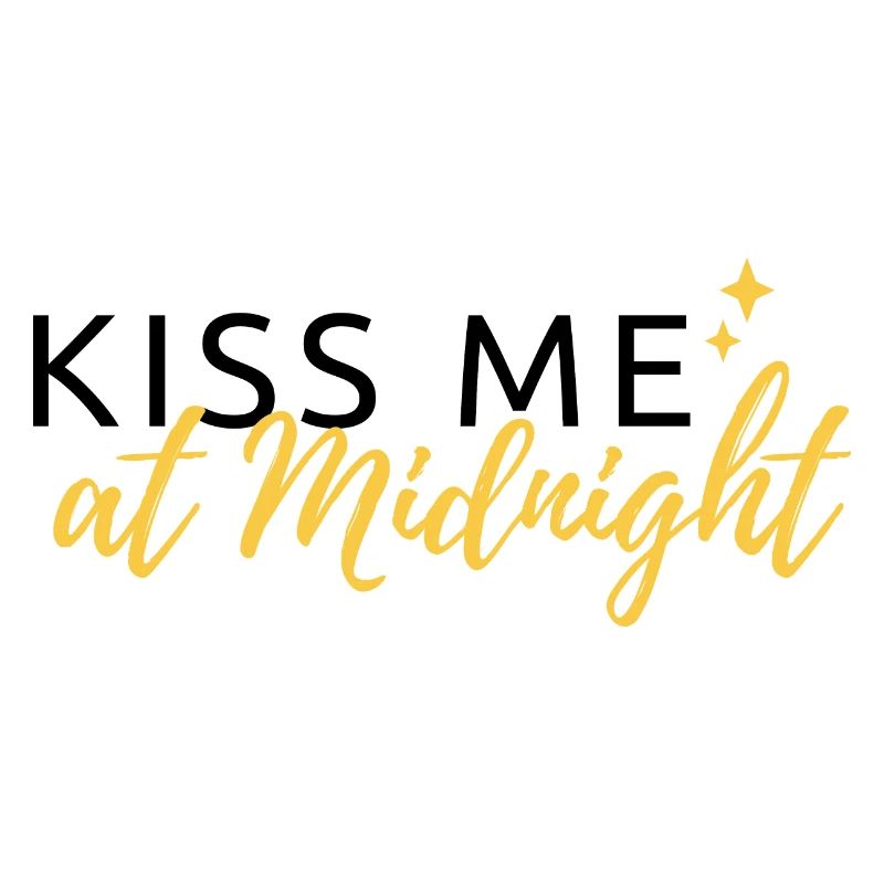 Romantisches Neujahrsdesign „Kiss me at Midnight"