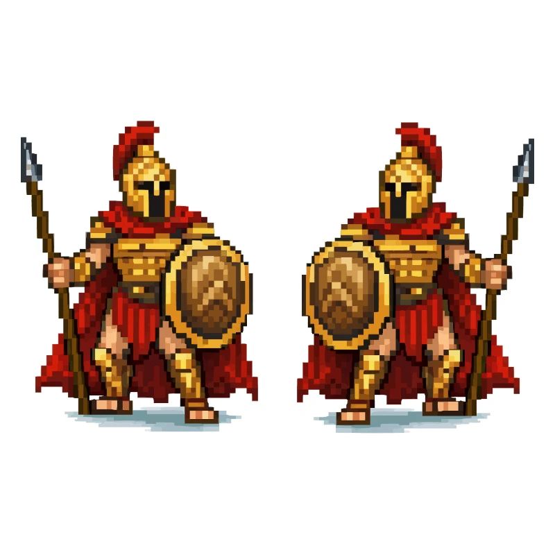 Doppel-Gladiator Pixelkunst