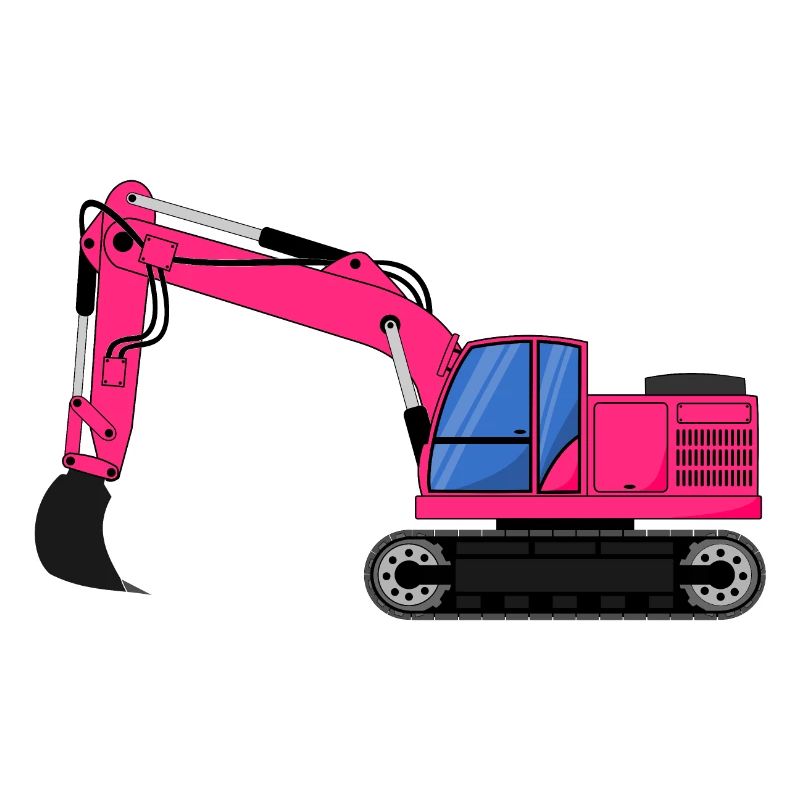 Bagger Baggerfahrzeug pink