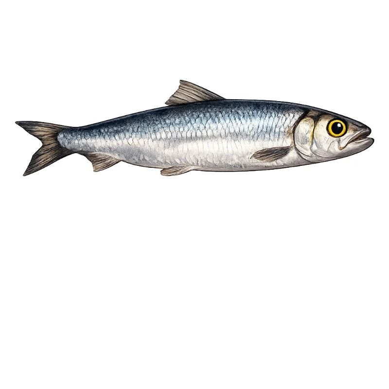 Silberner Flussfisch Illustration
