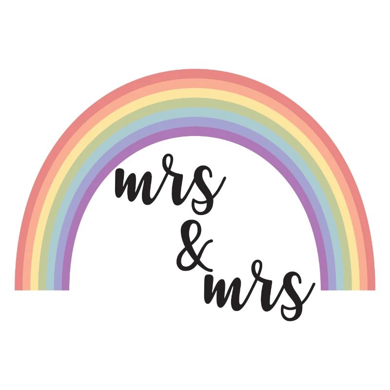 Rainbow Stripes Mrs et Mrs