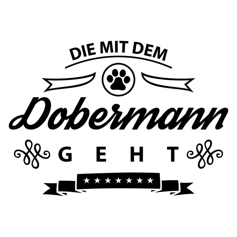 dobermann mit dem geht