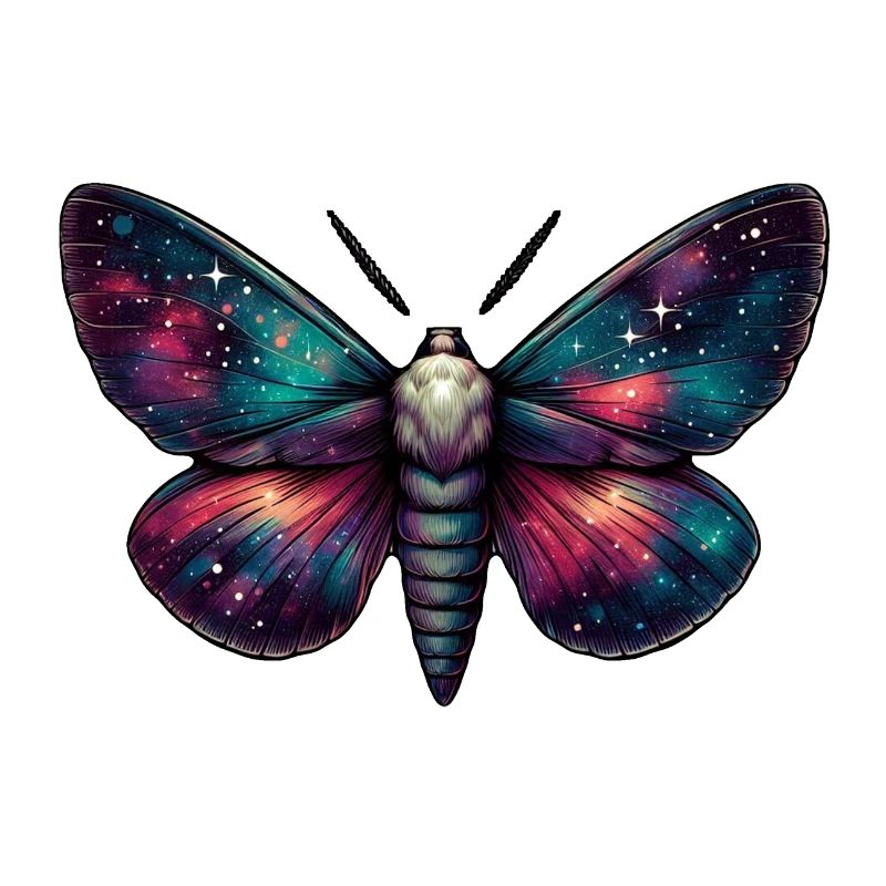 Papillon de nuit céleste majestueux - Mystique de l’espace