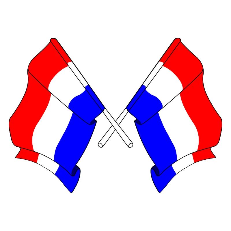 Deux drapeaux Pays-Bas
