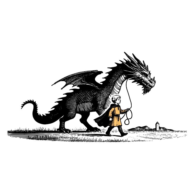 Kleiner Junge mit Drachen