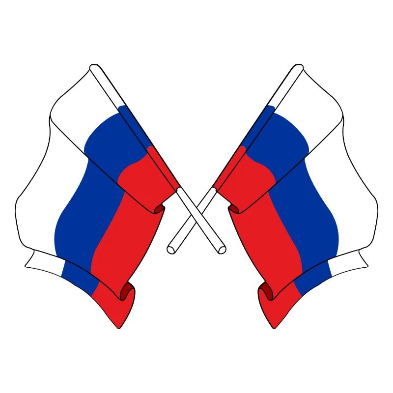 Deux drapeaux Russie