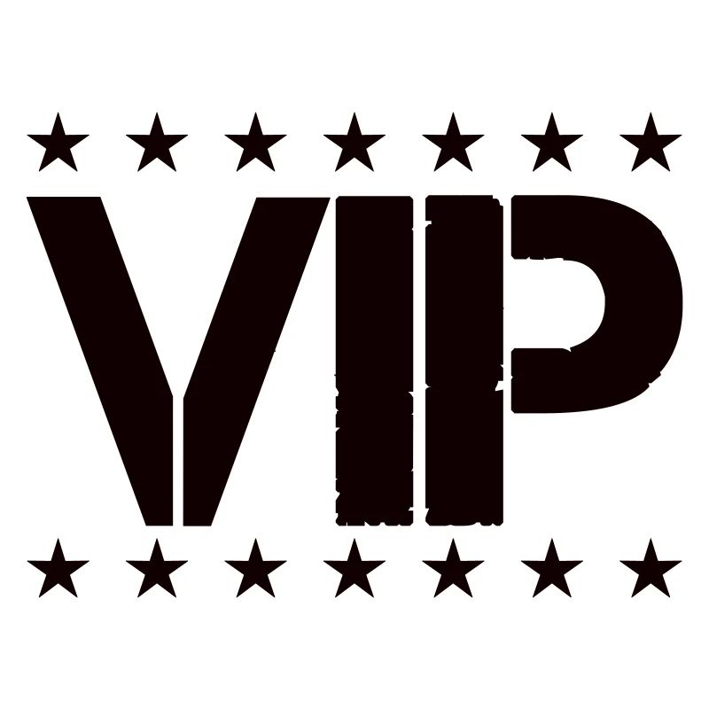 VIP-Logo mit Sternenrahmen