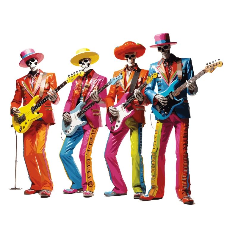 die bunte Skelette-Band
