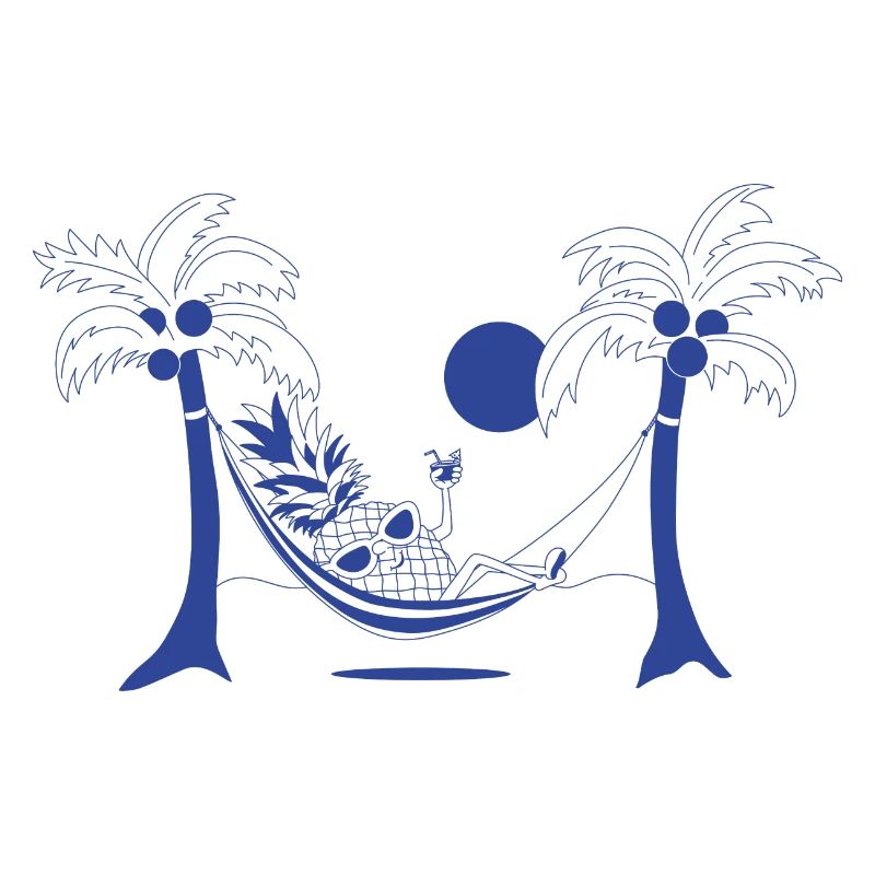 À la plage - Bleu