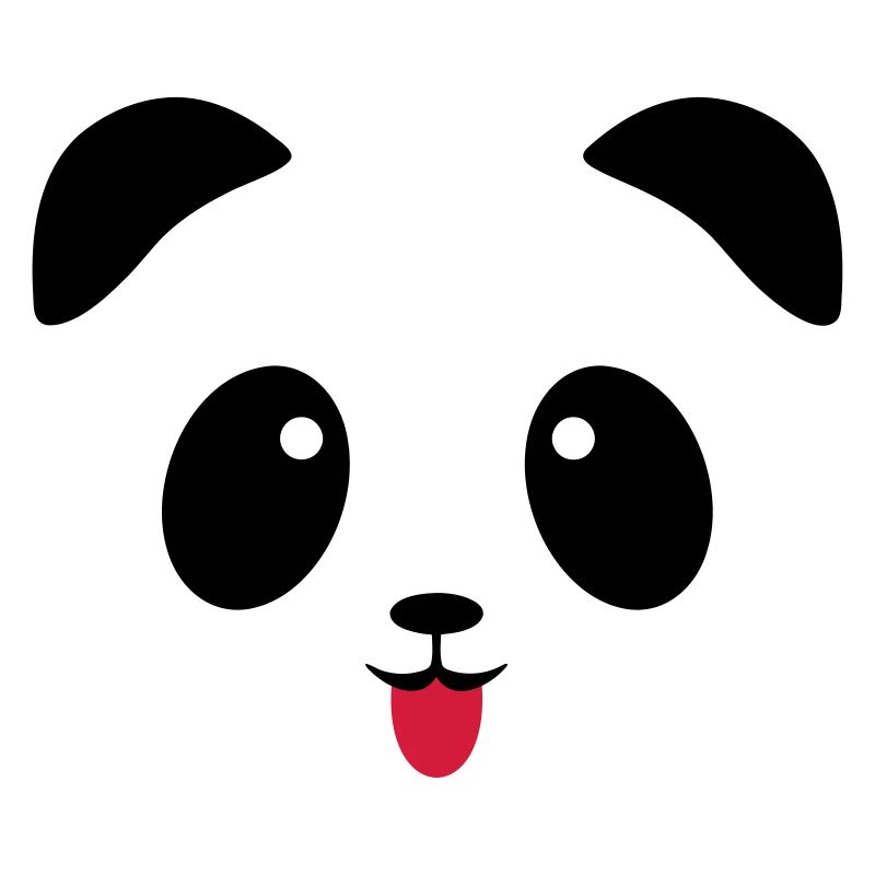 Panda face tongue