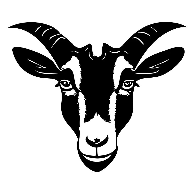 Chèvre dans le Style de dessin animé noir et blanc