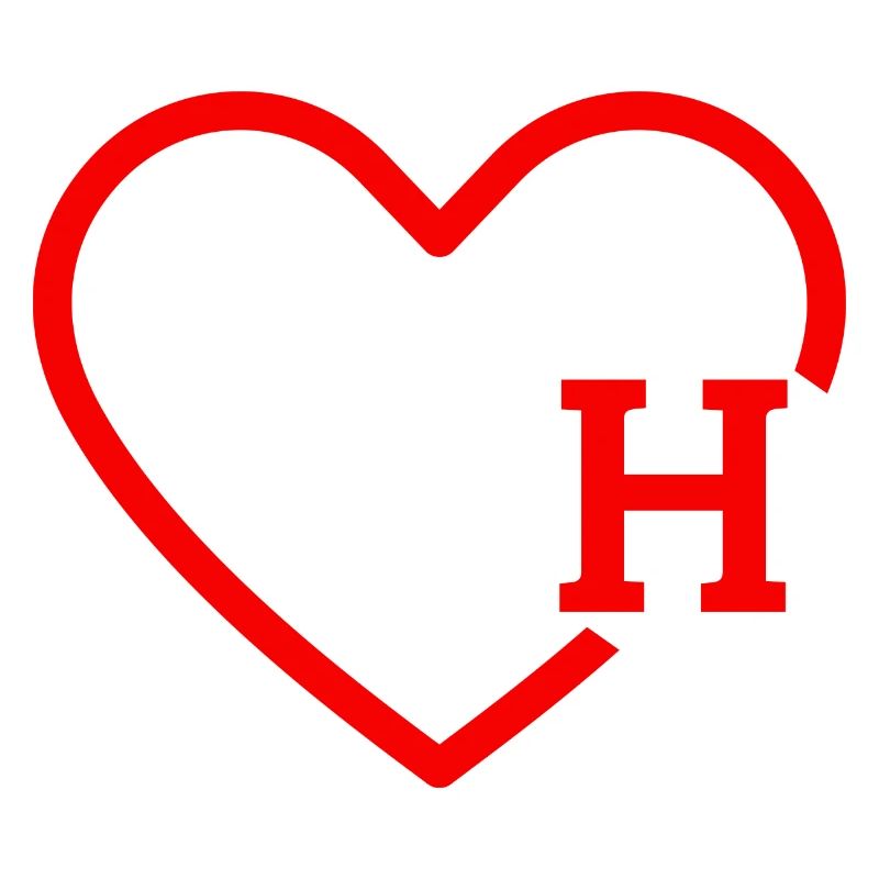 Buchstabe H Rotes Herz