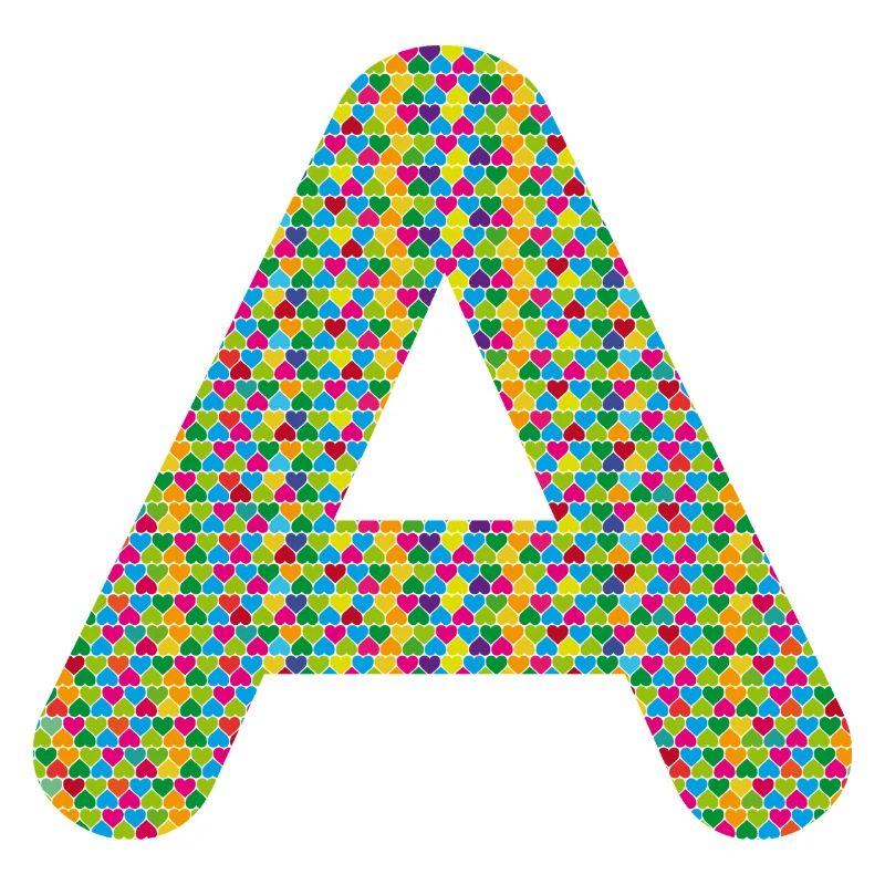 Buntes Herz-A Design – Einzigartig & Stylisch!