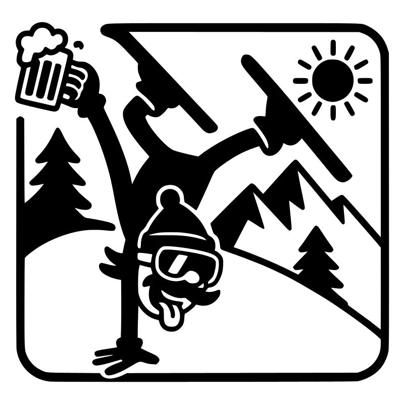 Funny Skiing Handstand Slope