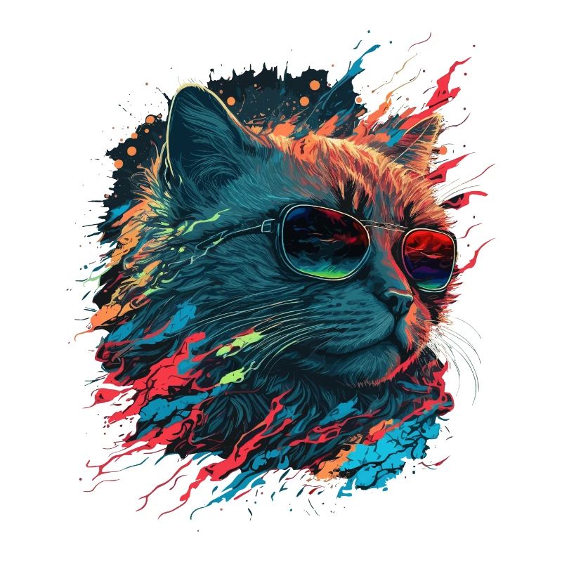 Vaporwave Katze