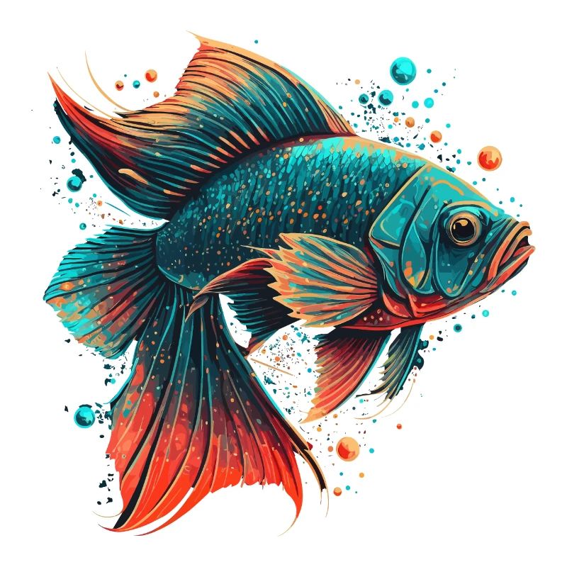 Red Blue Fish