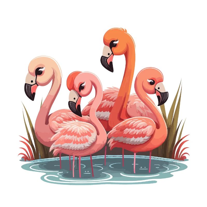 Flamingo-Flock