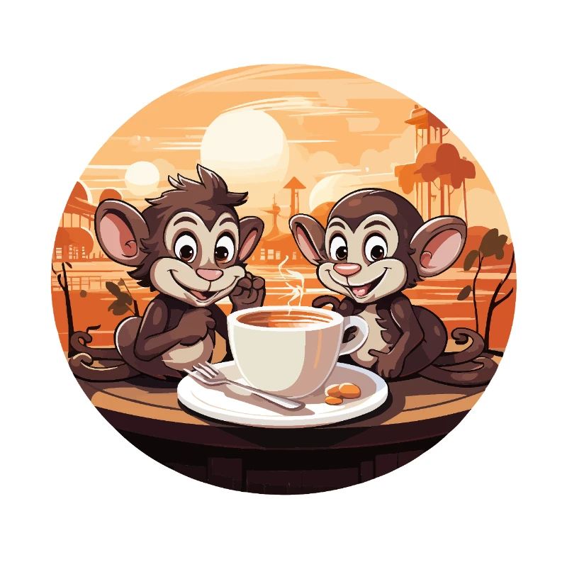Monkey Brew Coffee Impression d’art