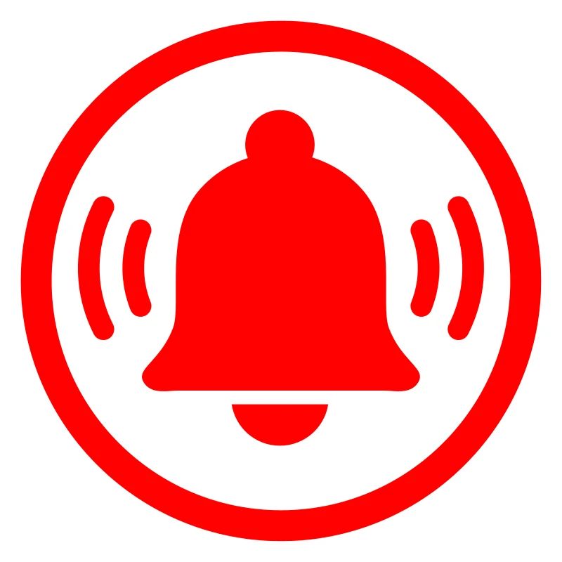 Rote klingelnde Alarmglocke