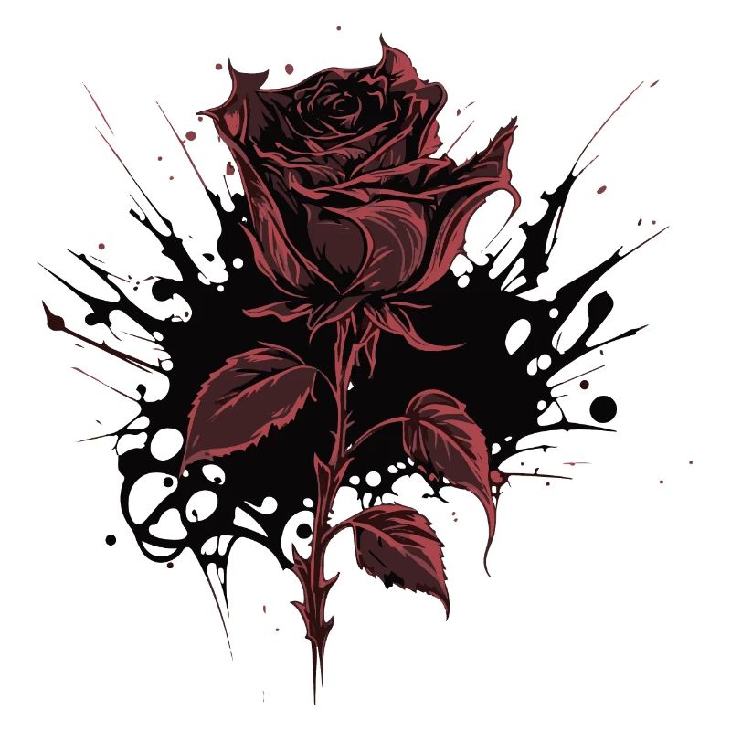 Red Rose Goth Gothic