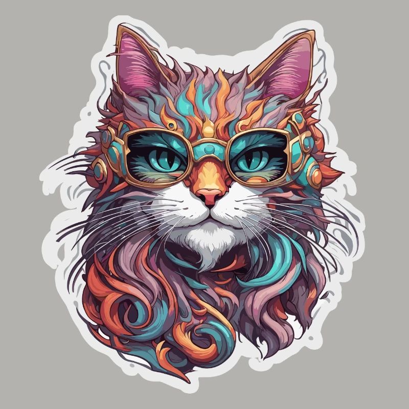 Cool Cat / Funny / Animal / Pet / Crazy