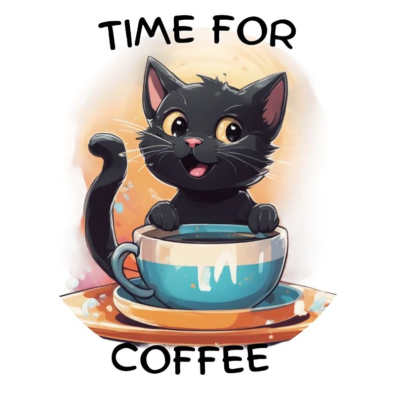 Katze mit Kaffee