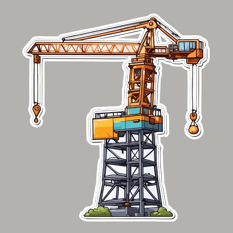 Kran / Baustelle / Seilwinde / Kransystem