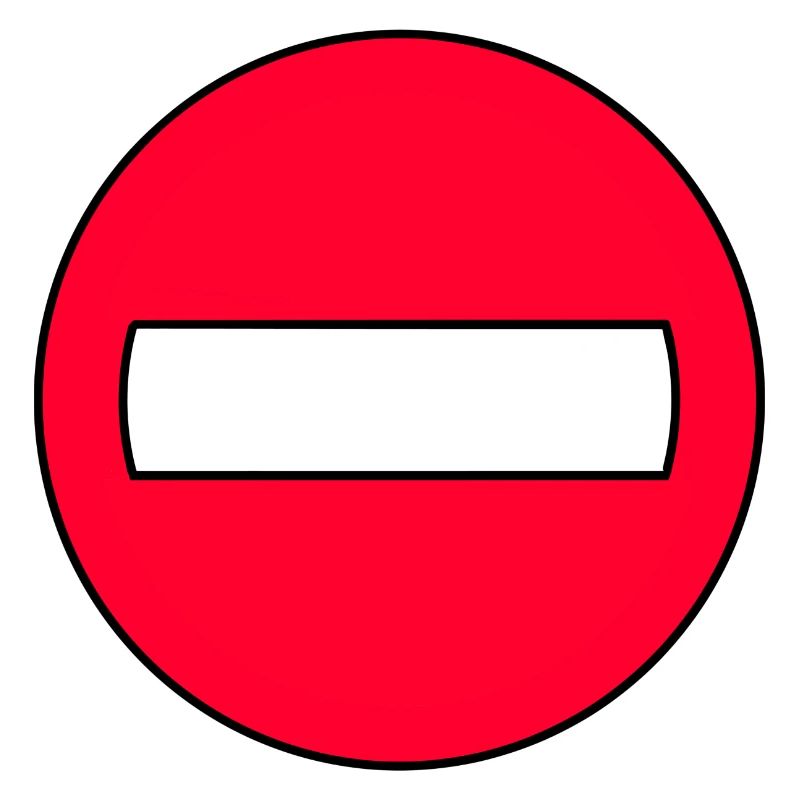 Durchgangsverbot Icon Rot