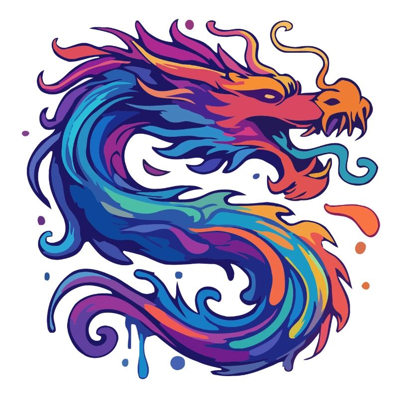 Neon Drache