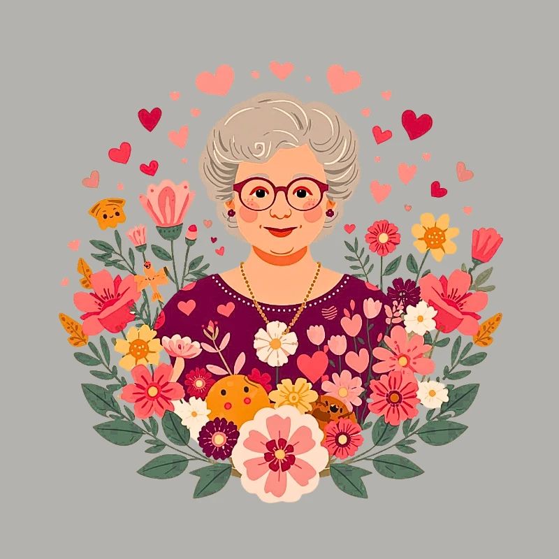 Blumen-Großmutter