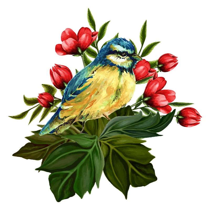 Bunter Vogel
