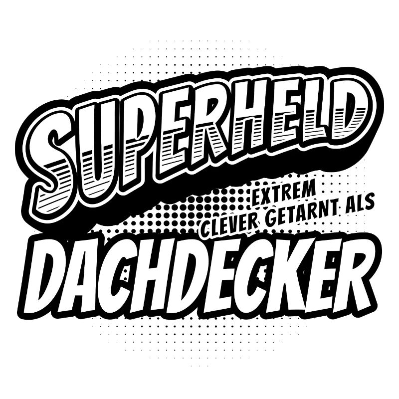 Superheld, clever getarnt als Dachdecker